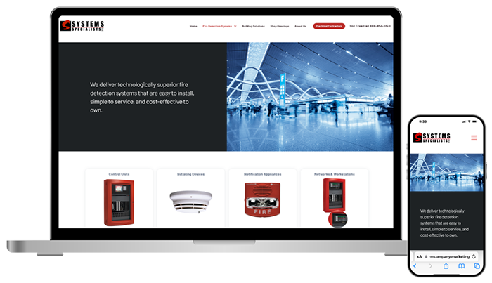 Web Design Fire Alarm company